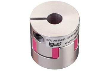 Jaw coupling with round axis clamp