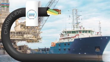 DNV logo with cable and ship