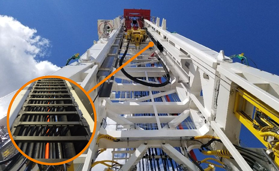 Energy chain in a land drilling rig