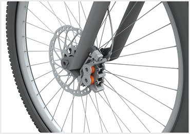 iglidur plain bearings in the brake calliper